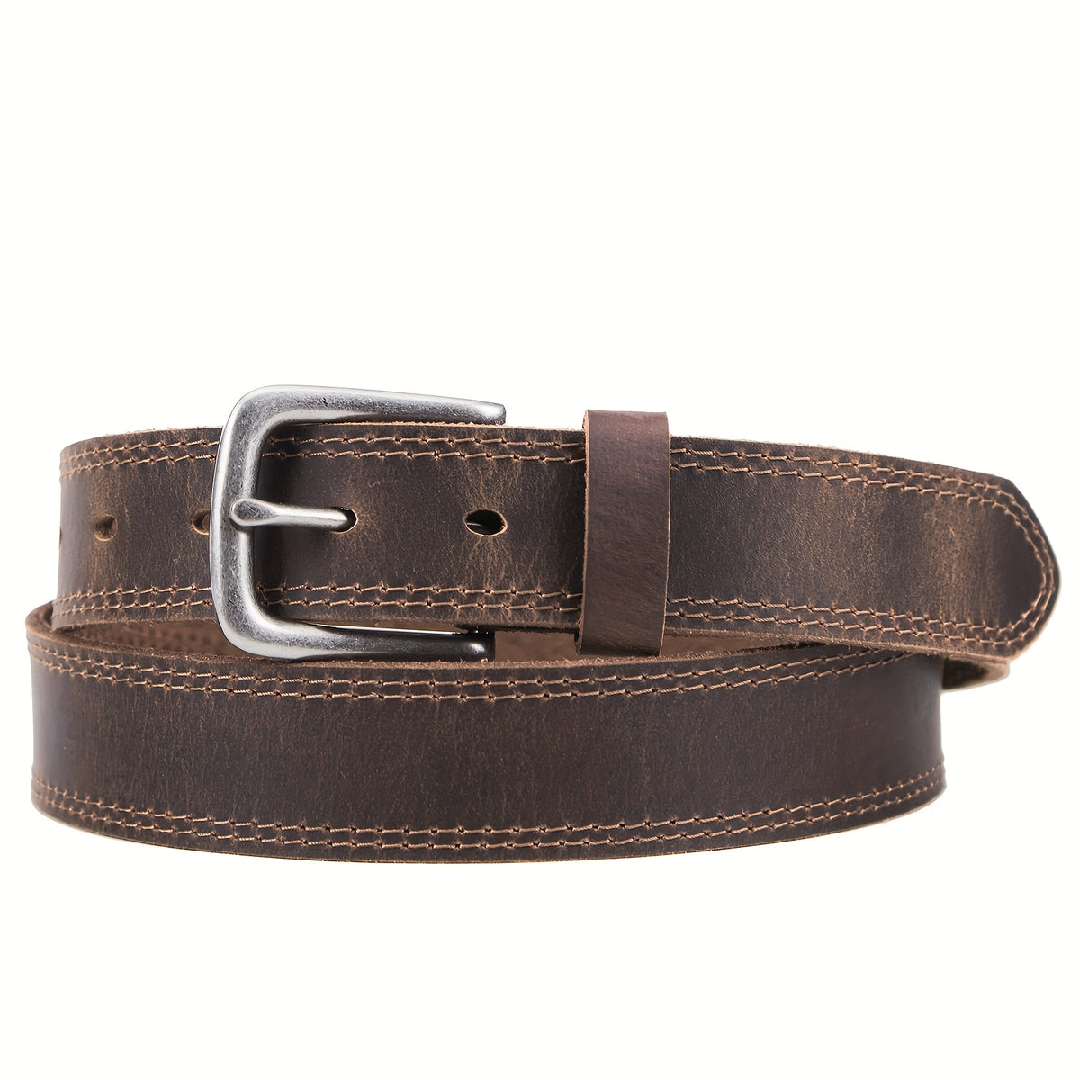Men's Belt - 's Full Grain Leather Single & 2-Pack Bundle Classic Business Casual Dress - product detail view 28