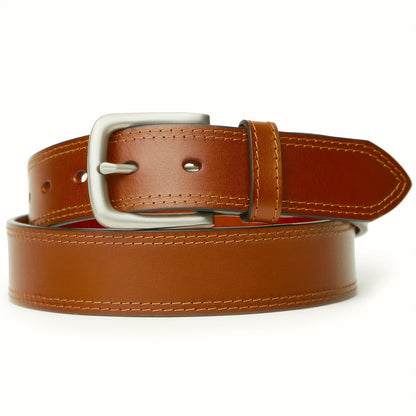 Men's Belt - 's Full Grain Leather Single & 2-Pack Bundle Classic Business Casual Dress - product detail view 34