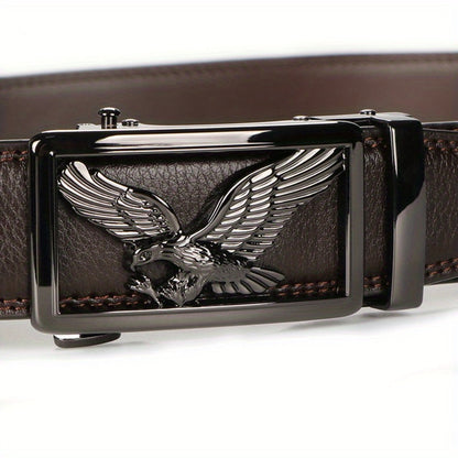 Men's Belt - 's Genuine Leather Set 2-Pack Automatic Ratchet Buckle, Adjustable 110 - product detail view 16