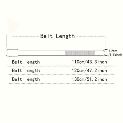 Men's Belt - 's Leather with Automatic Buckle Black & Silver & Gold, Casual Formal - product detail view 2