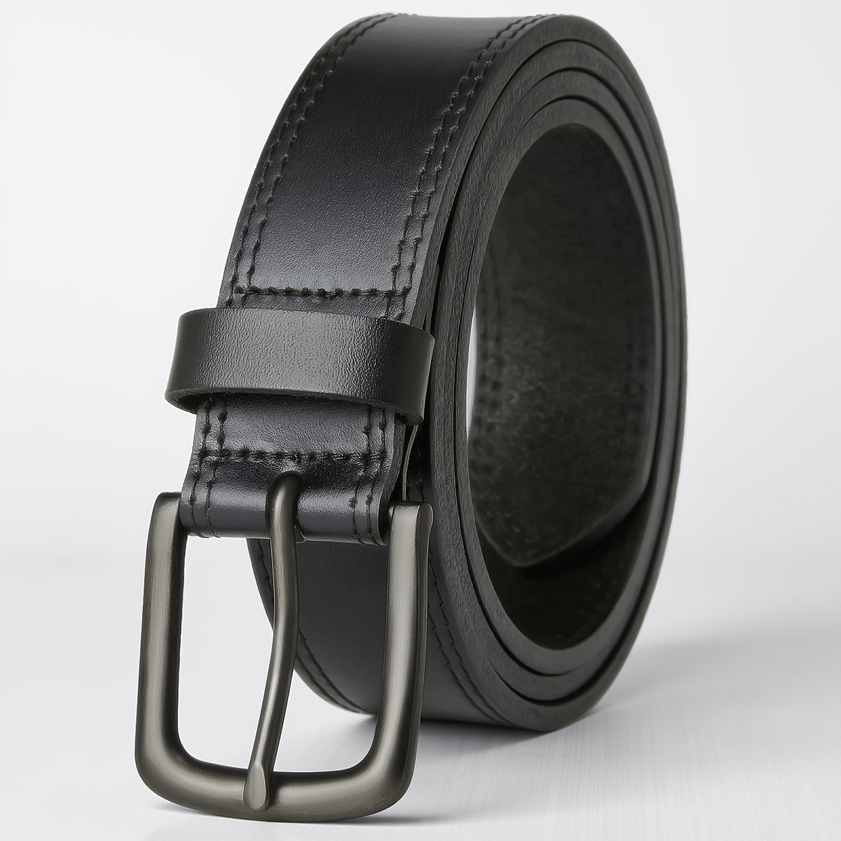 Men's Belt - 's Leather Full Grain Genuine Leather Handmade Dress Stainless Steel - product detail view 29