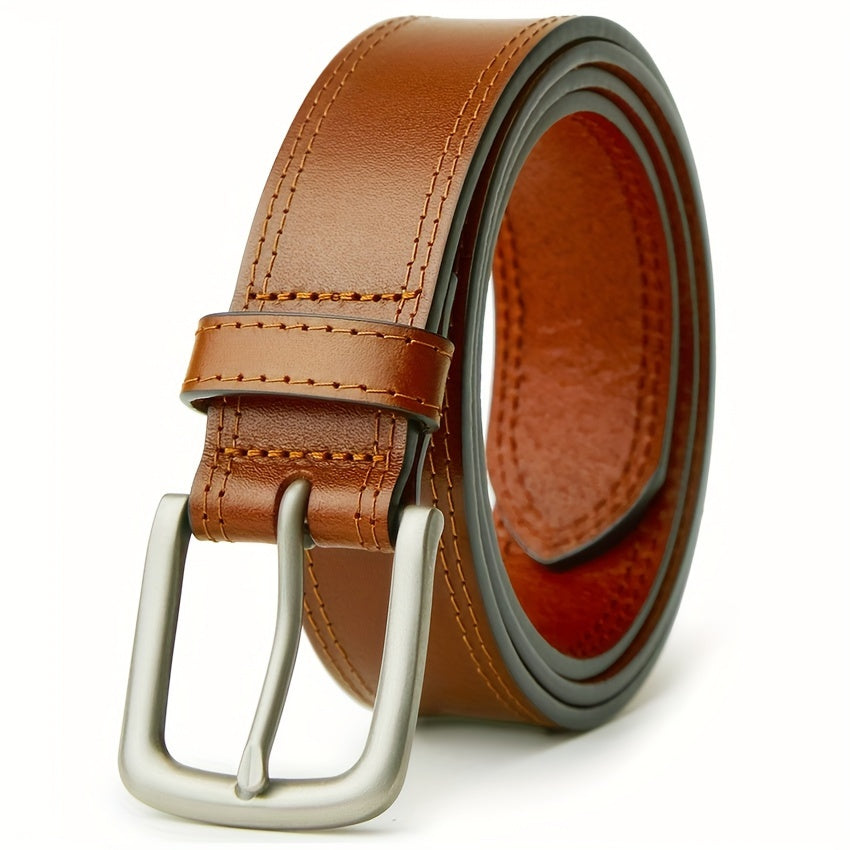 Men's Belt - 's Leather Full Grain Genuine Leather Handmade Dress Stainless Steel - product detail view 51