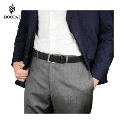 Men's Belt - 's Leather Gift Set 2 Pack Cowhide Pin Buckle Casual Vintage Jeans with - product detail view 15
