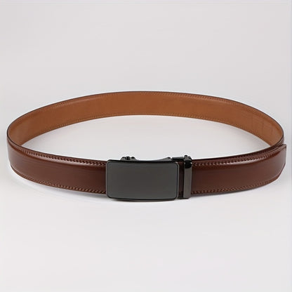 Men's Belt - 's Leather Ratchet Automatic Buckle Adjustable Trim-to-Fit No Hole Design - product detail view 16