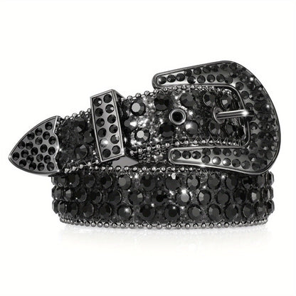 Women's Belt - 's Rhinestone Polka Dot PU Leather Shiny Alloy Buckle Glam Street Style - product detail view 8