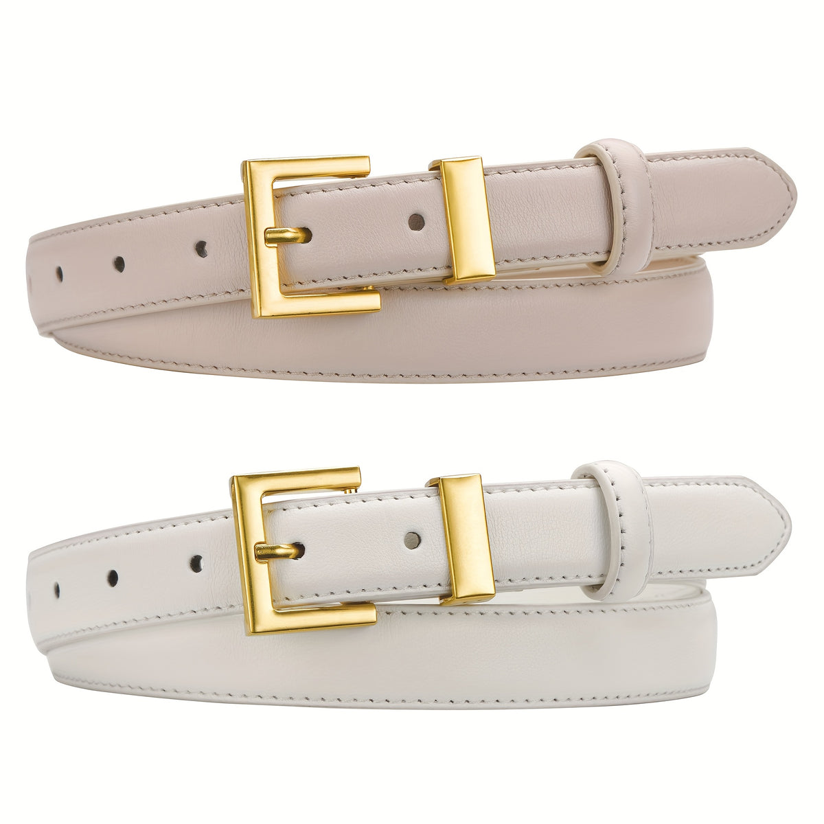 Women's Belt - Square Buckle Set 2pcs for | Gold Square Buckle Waist for Jeans Dresses - product detail view 23