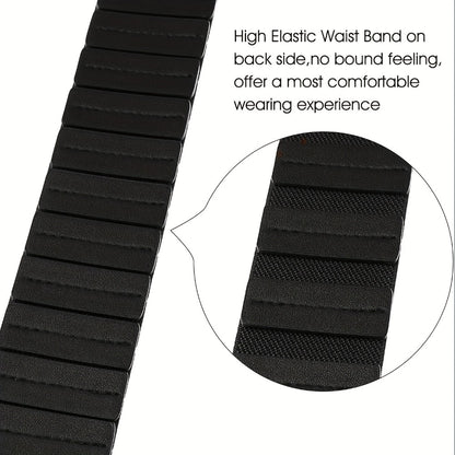 Women's Belt - Wide Elastic Retro Vintage Waist Interlocking Alloy Buckle Punk Style - product detail view 8