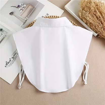 Men's Necktie - Detachable Fake Collar 4 Pack for Women Removable Half Shirt Collar, Solid - product detail view 8