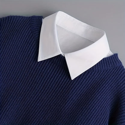 Men's Necktie - Detachable Fake Collar 4 Pack for Women Removable Half Shirt Collar, Solid - product detail view 14