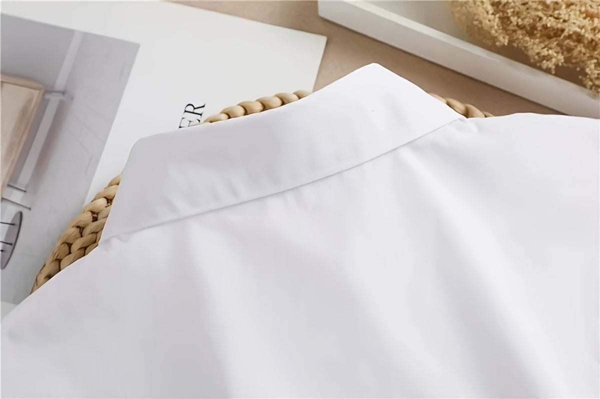 Men's Necktie - Detachable Fake Collar 4 Pack for Women Removable Half Shirt Collar, Solid - product detail view 16