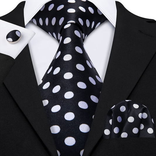 Men's Necktie - 's Set 3pcs Formal Tie with Pocket Square & Cufflinks - Wedding Business - main product view