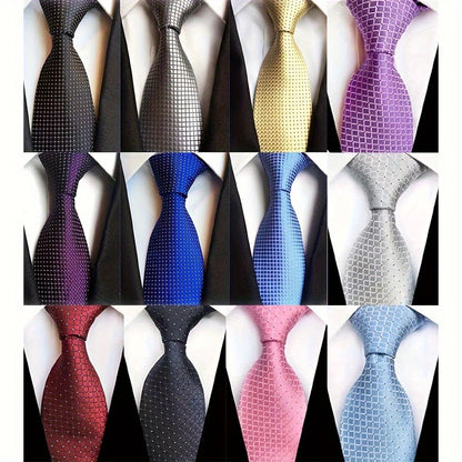 Men's Necktie - 's Ties Set 12 Pack - Classic Jacquard Woven Tie Lot for Business Formal - product detail view 4