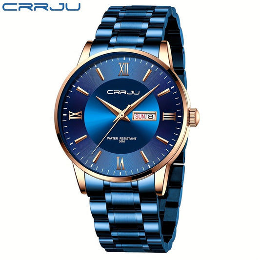 Men's Quartz Watch - Big Face for - Stainless Steel Waterproof Analog , Easy to Read Roman & - main product view