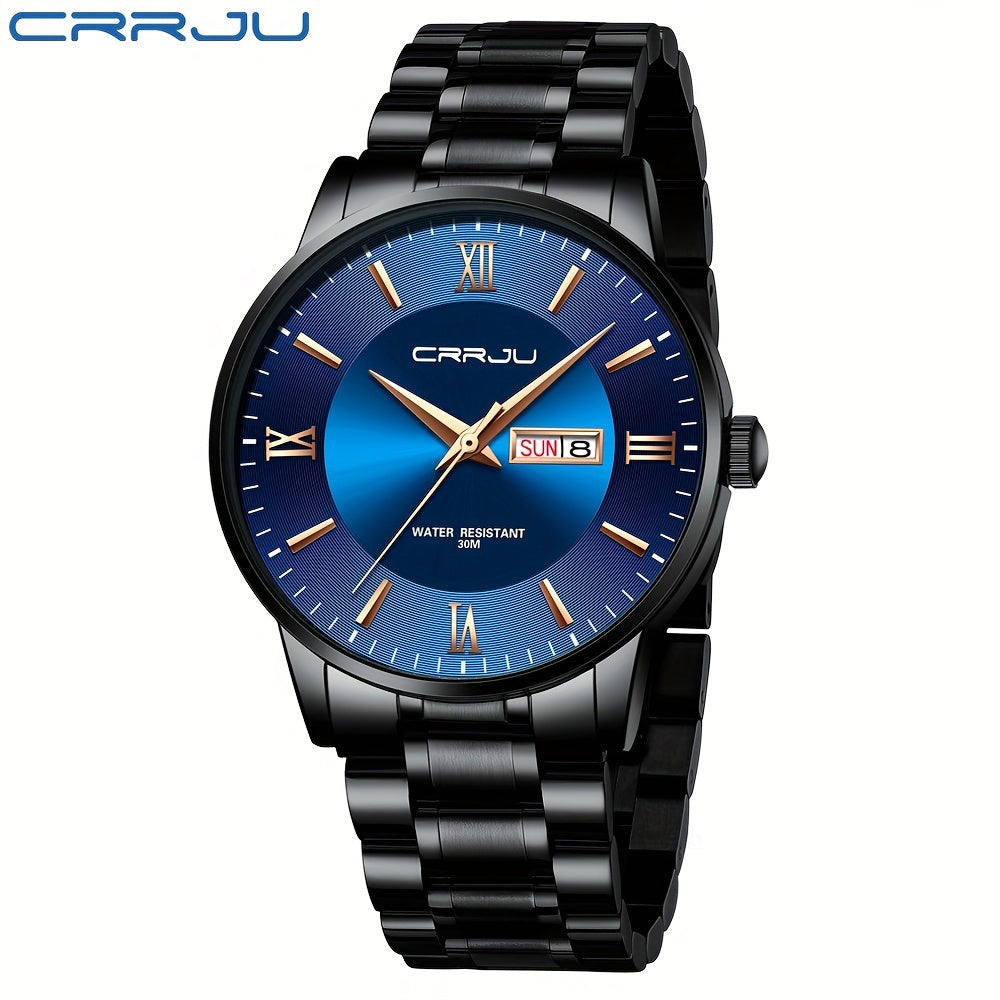 Men's Quartz Watch - Big Face for - Stainless Steel Waterproof Analog , Easy to Read Roman & - product detail view 20