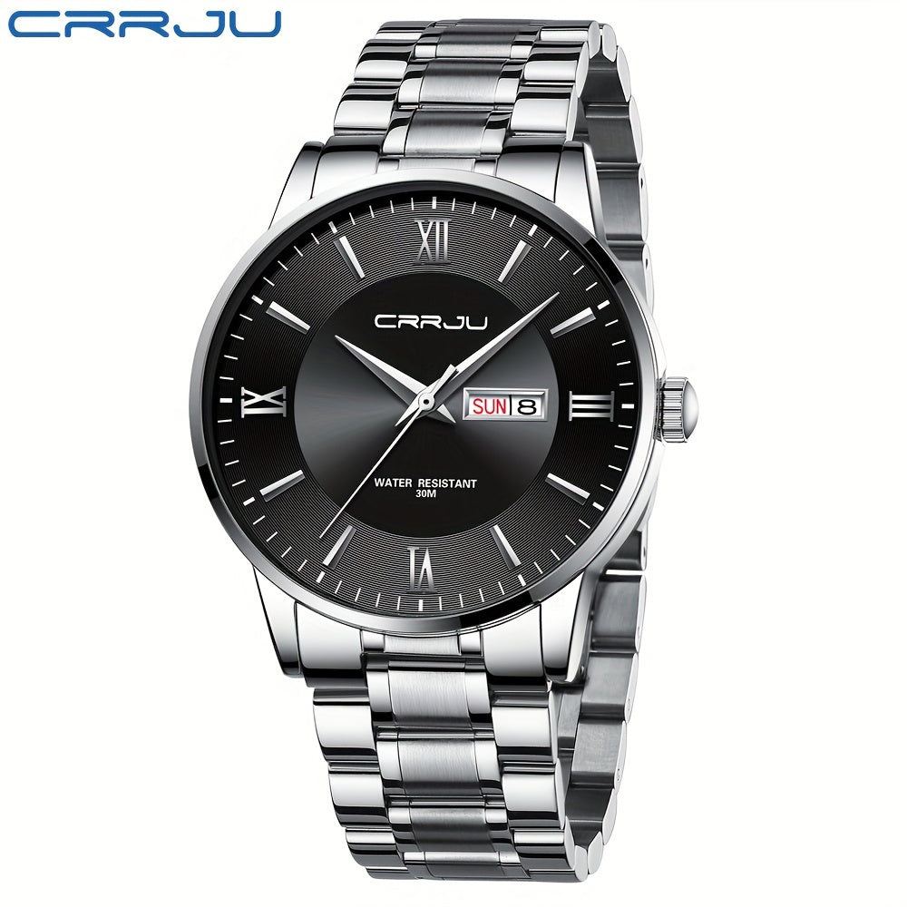 Men's Quartz Watch - Big Face for - Stainless Steel Waterproof Analog , Easy to Read Roman & - product detail view 23