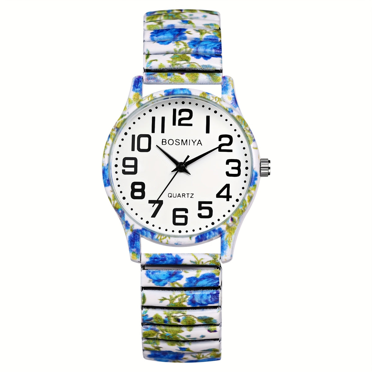 Women's Quartz Watch - Boho for Elastic Stretch Strap Analog Wristwatch - Large Arabic Numeral - product detail view 30