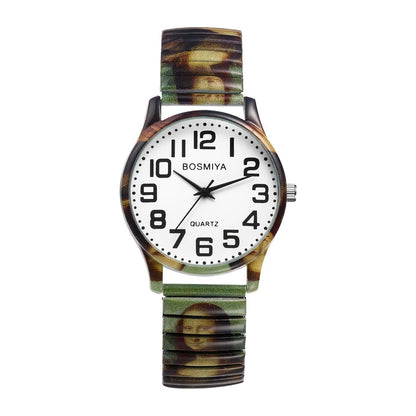 Men's Quartz Watch - Boho Printed - Stretch Band Wristwatch Large Arabic Numerals Starry Sky - product detail view 19
