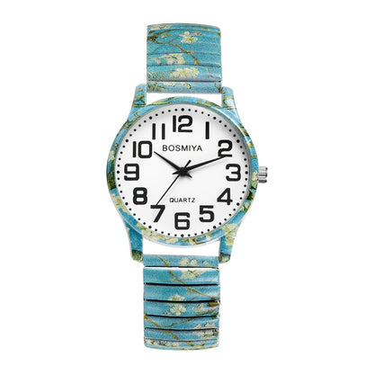 Men's Quartz Watch - Boho Printed - Stretch Band Wristwatch Large Arabic Numerals Starry Sky - product detail view 20