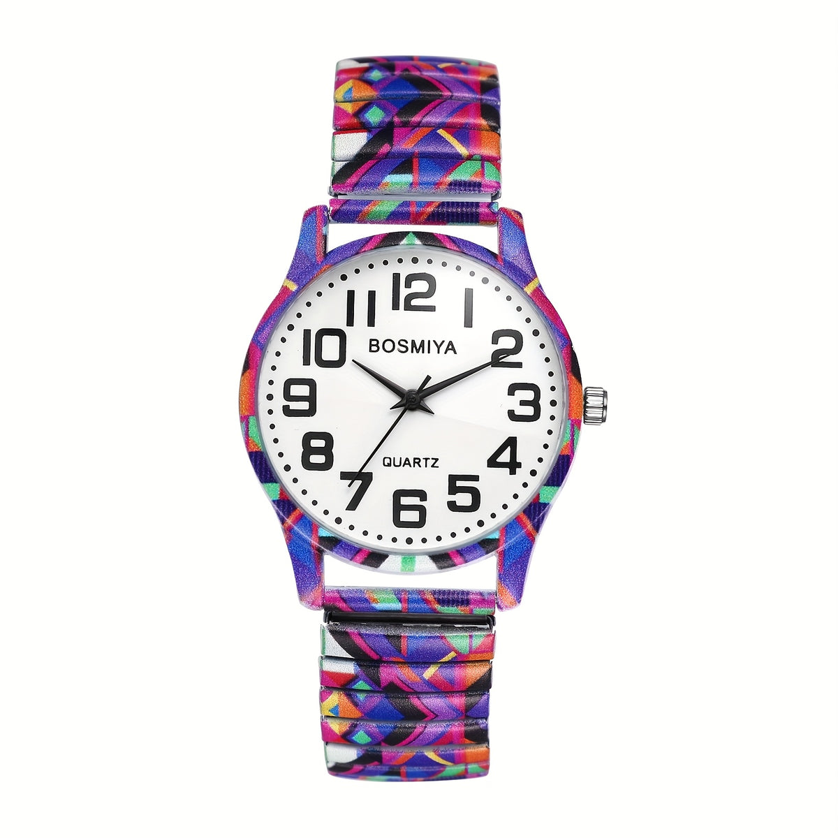 Men's Quartz Watch - Boho Printed - Stretch Band Wristwatch Large Arabic Numerals Starry Sky - product detail view 38