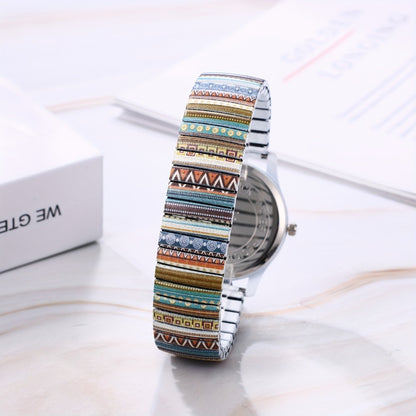 Women's Quartz Watch - Boho for Stretch Stainless Steel Strap, Large Arabic Numeral Dial - product detail view 4