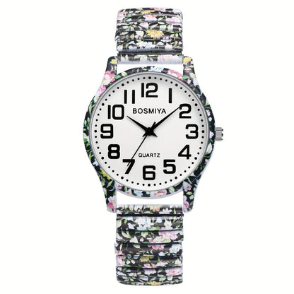 Women's Quartz Watch - Boho for Stretch Stainless Steel Strap, Large Arabic Numeral Dial - product detail view 13