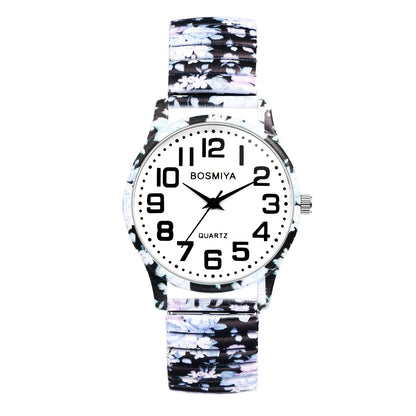 Women's Quartz Watch - Boho for Stretch Stainless Steel Strap, Large Arabic Numeral Dial - product detail view 34