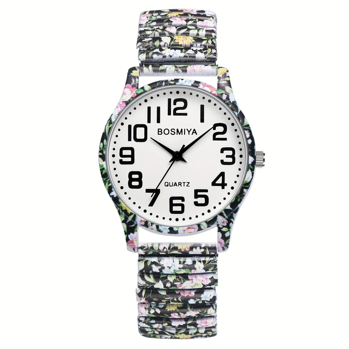 Women's Quartz Watch - Boho for Stretch Stainless Steel Strap, Large Arabic Numeral Dial - product detail view 37