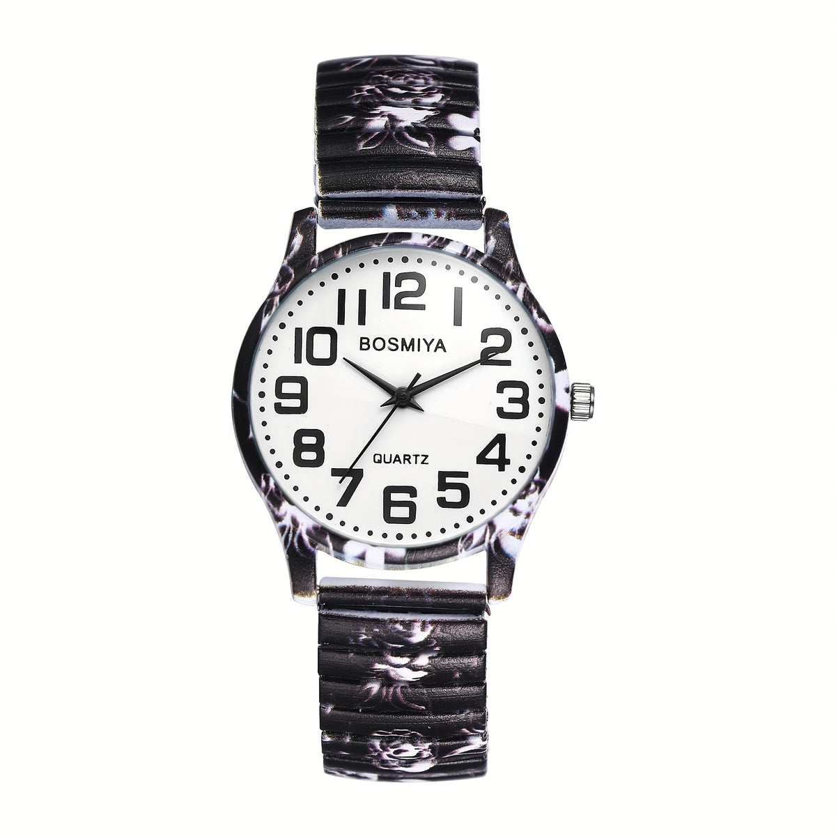 Women's Quartz Watch - Boho for Stretch Stainless Steel Strap, Large Arabic Numeral Dial - product detail view 40