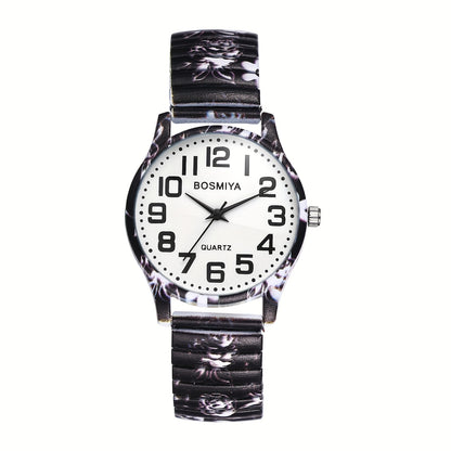 Women's Quartz Watch - Boho for Stretch Stainless Steel Strap, Large Arabic Numeral Dial - product detail view 40