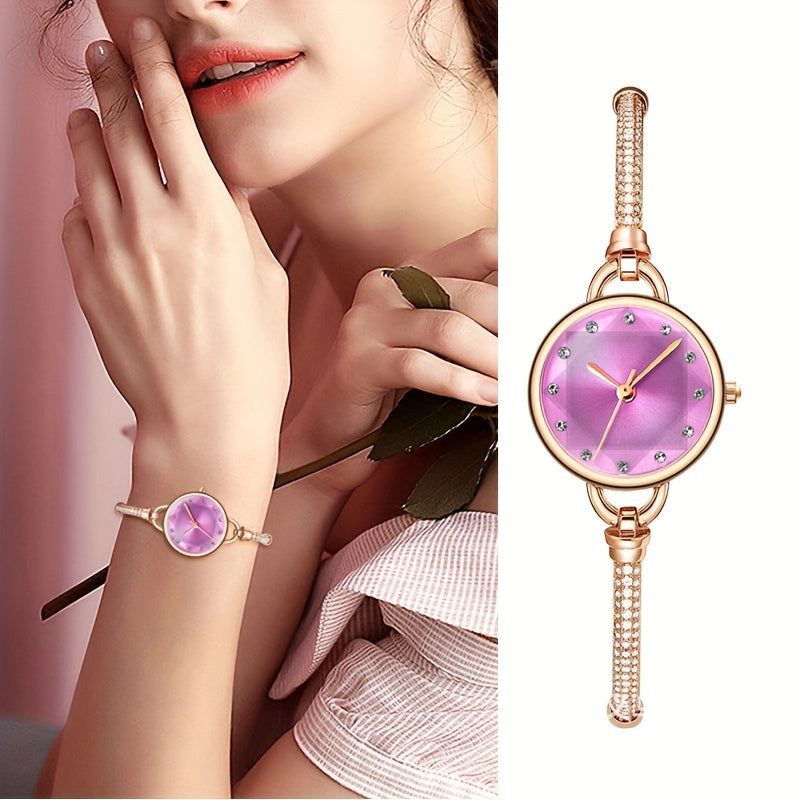 Women's Quartz Watch - Bracelet for Hexagonal Case Stainless Steel Analog Dress Wristwatch Petite - product detail view 22