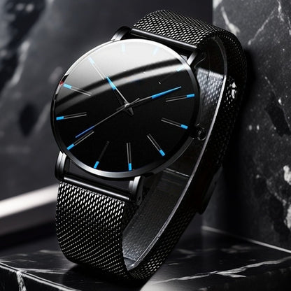Men's Quartz Watch - Business Casual Set of 2 - Simple Analog Wristwatch Pair for Women - product detail view 4