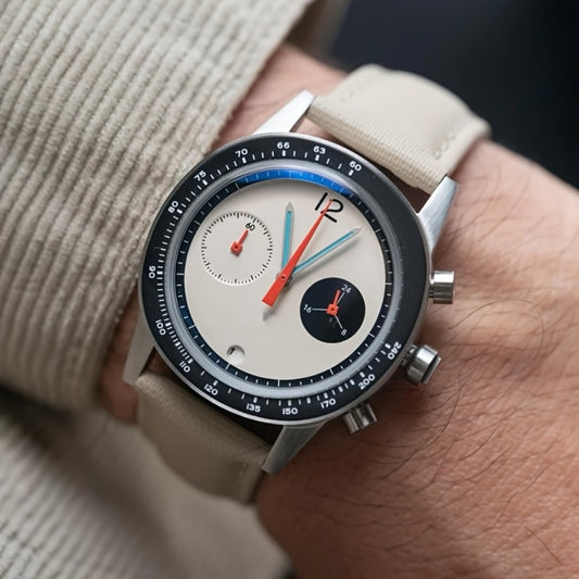 Men's Quartz Watch - CILOA 's Large Dial Stainless Steel Case Calendar Display Fashion Luxury - main product view