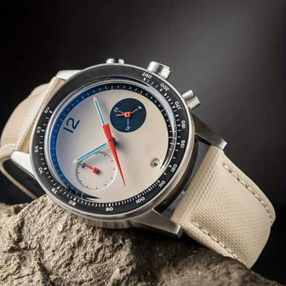 Men's Quartz Watch - CILOA 's Large Dial Stainless Steel Case Calendar Display Fashion Luxury - product detail view 3