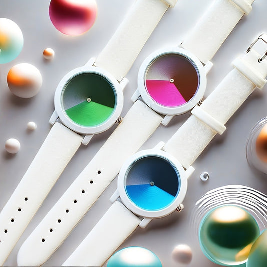 Women's Quartz Watch - Color Changing for Glamorous Shifting Color Display PU Leather Strap - main product view