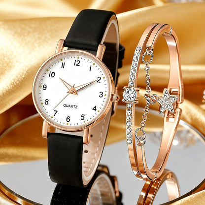 Women's Quartz Watch - Couple Set for - Rhinestone Heart Dial Watches Rose Gold Pink Faux Leather - product detail view 25