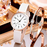 White Watch + Bracelet Set