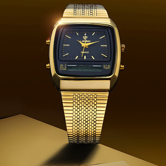 Men's Quartz Watch - Dual Display for Women LIEBIG Luxury Business Wristwatch with Digital - main product view