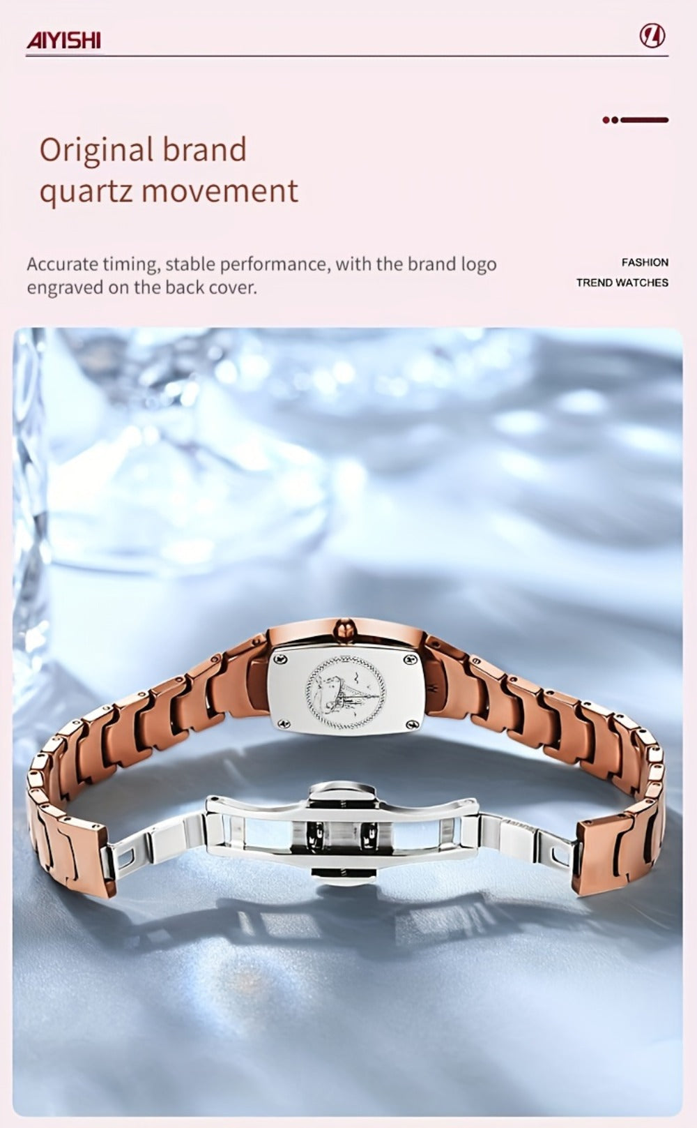Women's Quartz Watch - Glow in the Dark for AIYSIHI Elegant Rhinestone Wristwatch, Gorgeous - product detail view 15