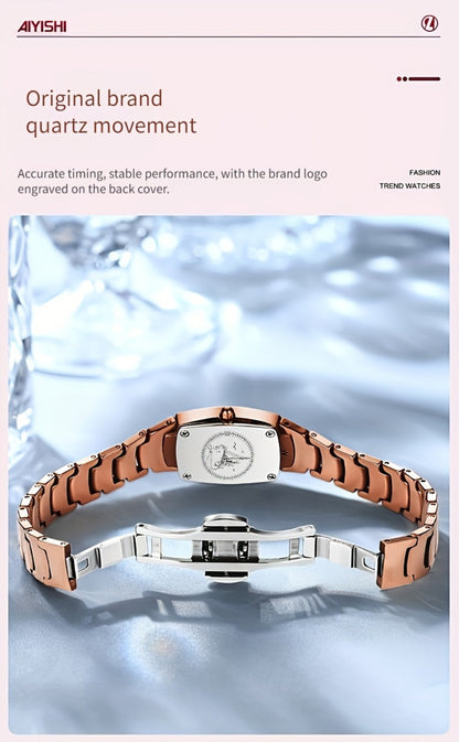 Women's Quartz Watch - Glow in the Dark for AIYSIHI Elegant Rhinestone Wristwatch, Gorgeous - product detail view 15