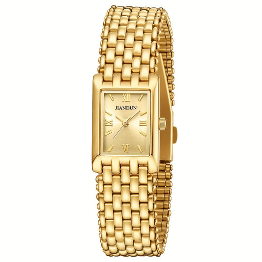 Women's Quartz Watch - Gold Bracelet for Vintage Ladies Wristwatch, Stainless Steel Band - main product view