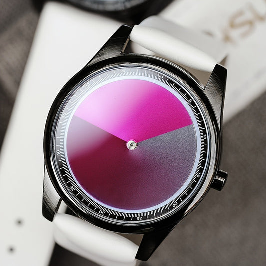 Men's Quartz Watch - Gradient Color Unisex Creative Unique Dial Wristwatch Women Blue Red Green - main product view