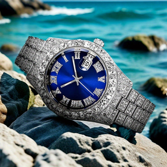 Men's Quartz Watch - Luxury Fashion for & Women - Elegant Gold Silver Tone Wristwatch, Unisex - main product view
