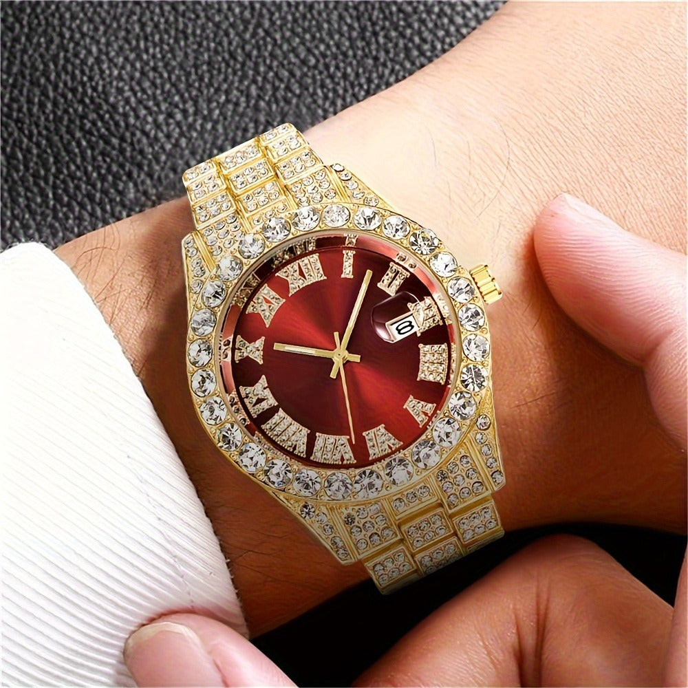 Men's Quartz Watch - Luxury Fashion for & Women - Elegant Gold Silver Tone Wristwatch, Unisex - product detail view 6