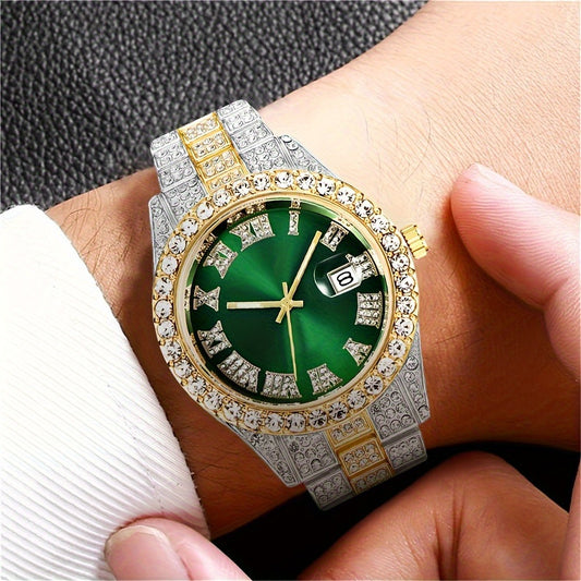 Men's Quartz Watch - Luxury Golden Fashion for & Women Elegant Unisex Wristwatch with Gold Tone - main product view