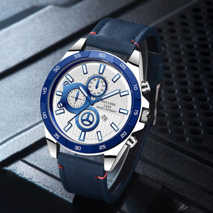 Men's Quartz Watch - NOTIONR 's Faux Leather Date Display, Round Dial, Business & Sport Casual - product detail view 16