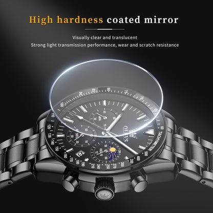 Men's Quartz Watch - OLEVS 's Chronograph Moon Phase, Multifunction Sport & Dress , Stainless - product detail view 8