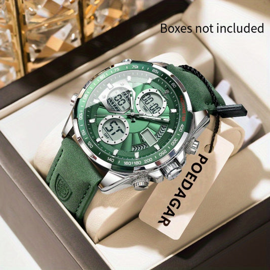 Men's Quartz Watch - POEDAGAR 's Analog-Digital Sport , Waterproof, Alarm, Calendar | 8 Colors - main product view