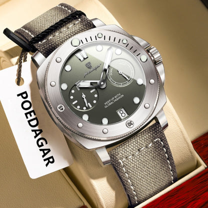 Men's Quartz Watch - POEDAGAR 's with Nylon Strap 3ATM Waterproof, Multi-Function Sport for - product detail view 7