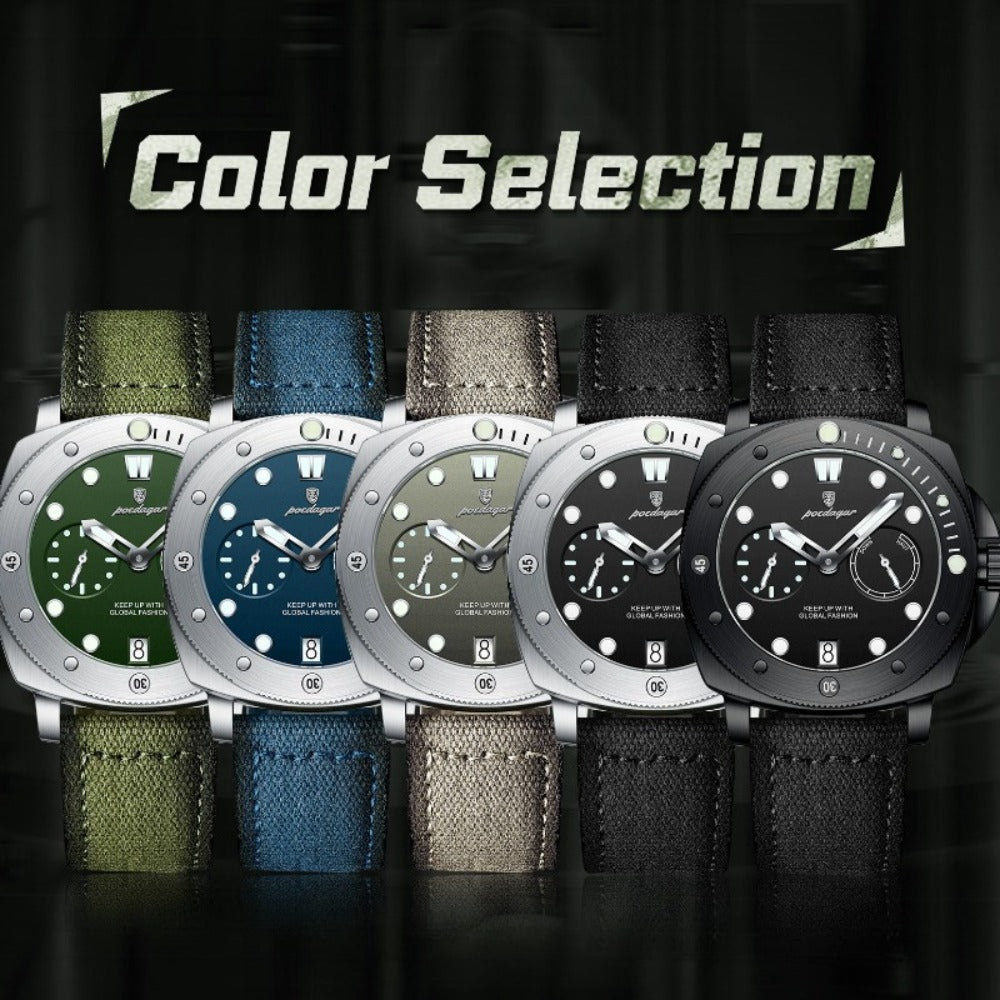 Men's Quartz Watch - POEDAGAR 's with Nylon Strap 3ATM Waterproof, Multi-Function Sport for - product detail view 12