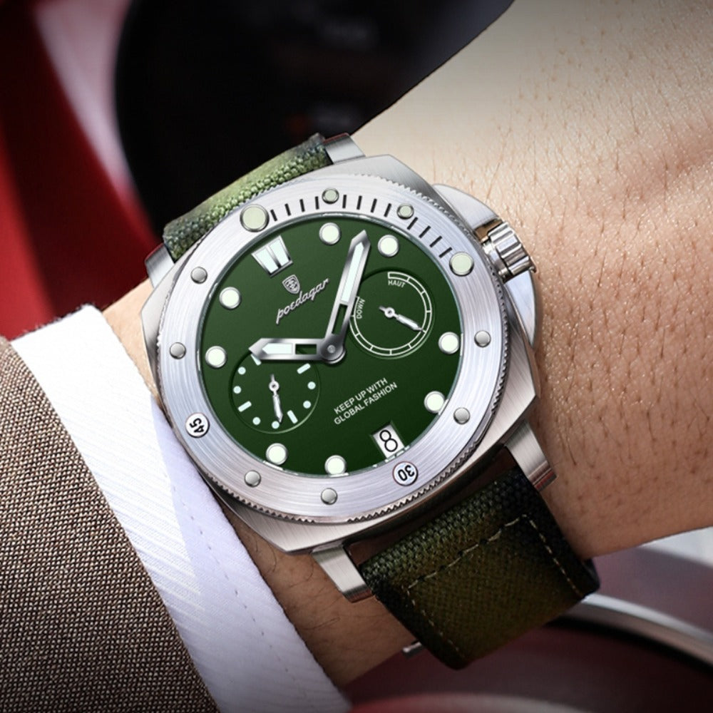 Men's Quartz Watch - POEDAGAR 's with Nylon Strap 3ATM Waterproof, Multi-Function Sport for - product detail view 14